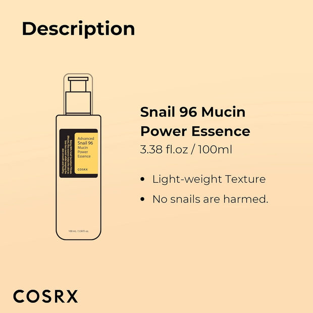 COSRX Advanced Snail 96 Mucin Power Essence 100ml, Skin Repair & Hydrating Serum